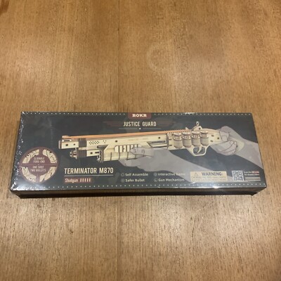 ROKR Terminator M870 Schrotflinte Holz 3D Puzzle interaktives Spiel NEU & VERSIEGELT
