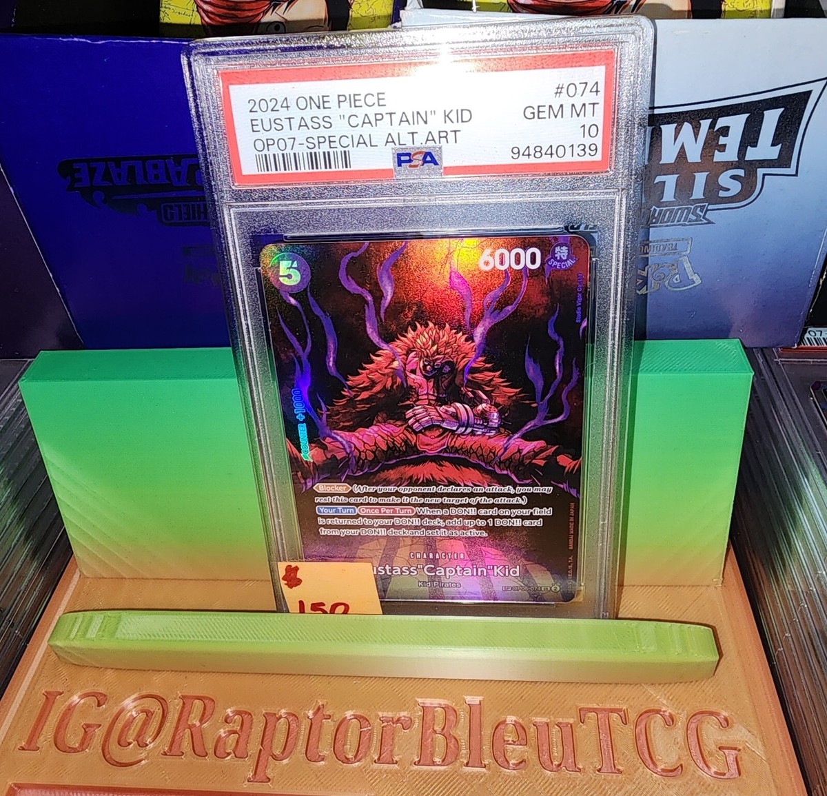 PSA 10 Eustass Captain Kid ENGLISH OP05-074 SP OP07-SPALT ART One