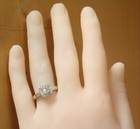 10k white gold .63ct I1 H halo princess diamond engagement ring 3.2g Natural — photo 8