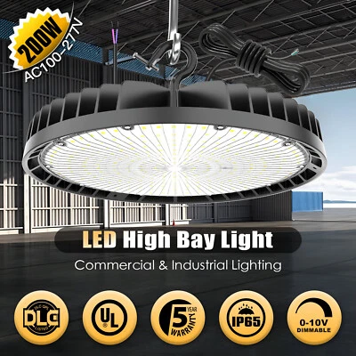 KUKUPPO Upgrade 200W LED High Bay Light 30000lm (Eqv.650W MH/HPS) Warehouse Shop Lights