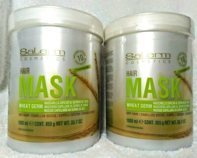 Salerm Cosmetics Wheat Germ Capillary Hair Mask 1000 ml/33.7oz-2 Units