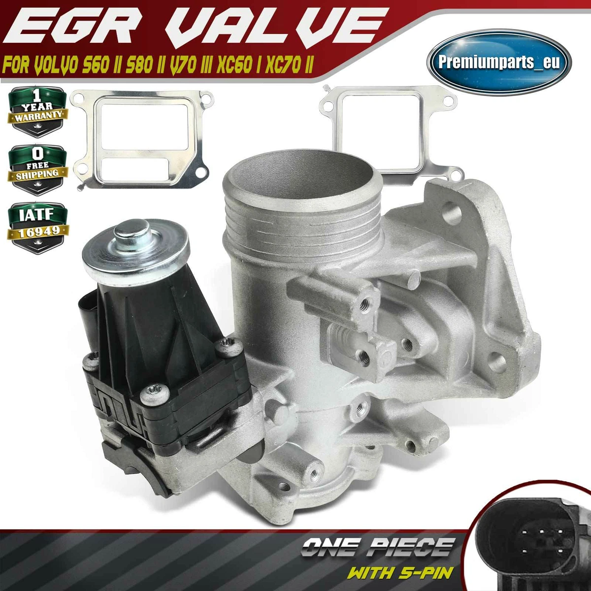 EGR Valve for Volvo S60 II S80 II V70 III 135 XC60 I XC70 II 2.0 2.4 36000998