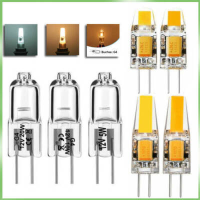 10x G4 Halogen-Lampe/LED  Lampen Stiftsockel Leuchtmittel Dimmbar AC/DC 12V
