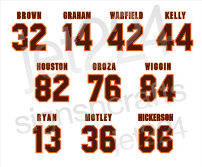 Cleveland Browns STICKER DECAL 50-60s Graham Warfield Kelly Groza Houston Ryan +