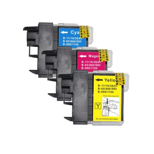 3 C/M/Y Ink Cartridges compatible with Brother DCP-145C DCP-375CW DCP-395CN - Picture 1 of 3