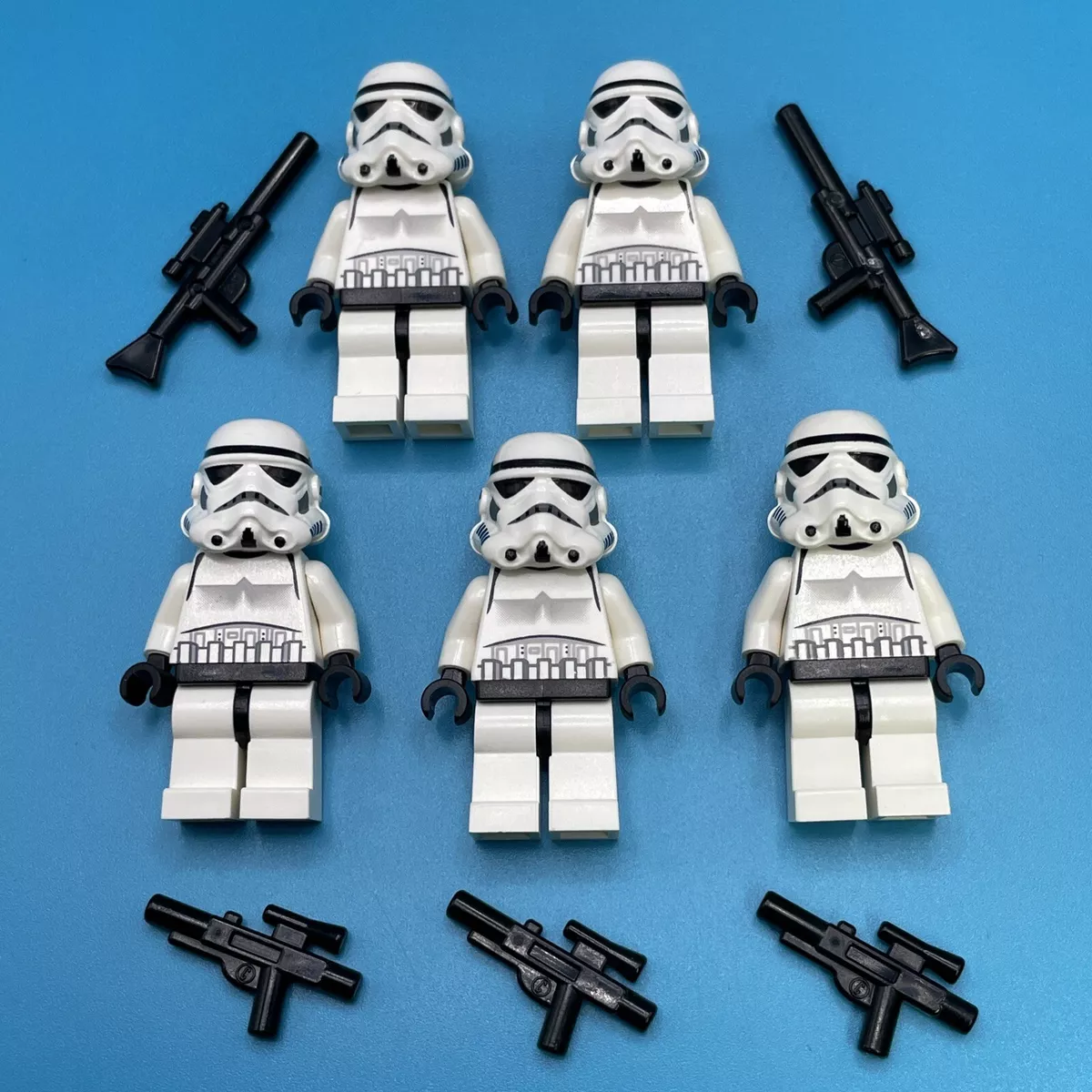 Lego Star Wars Dotted Mouth Stormtrooper Minifigure Lot of 5 w