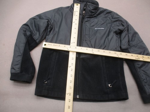 Columbia Size S Boys Gray Full Zip Stand Collar Zip Pocket Insulated Jacket 178 - Picture 2 of 9