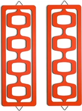 Croblissful 2 Pcs Mid Century Modern Wall Art Wood Mid Century Elegance Decor Ac