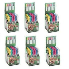 6 Box Sketch Pen 36 Each Glass Tube Ball Pen Black Ass. Color Total 216 Pieces