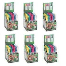 6 Box Sketch Pen 36 Each Glass Tube Ball Pen Black Ass. Color Total 216 Pieces