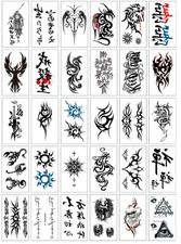 Women Men Temporary Tattoo Stickers Waterproof Long-lasting Body Ankle 30Pcs #O