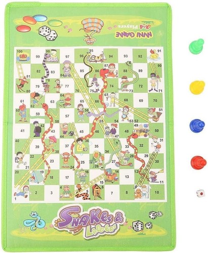 Luddo & Ladder Kids Children Portable Flying Chess Snake Board Family Fun Game - Picture 5 of 12