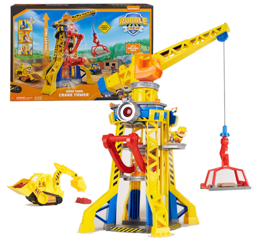 Rubble & Crew, Bark Yard Kran Turm Spielset mit Schutt (Paw Patrol)