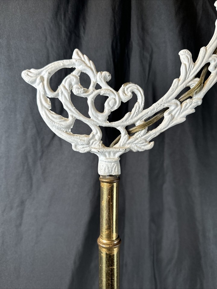 Antique Vintage Bridge Lamp ornate Arm Art Deco Nouveau 33 1/4” H