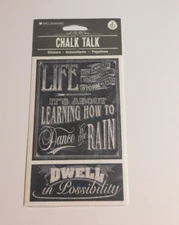 Mrs. Grossman's Stickers Lot of 2 Sheets Package ~Chalk Talk ~Life~  2014