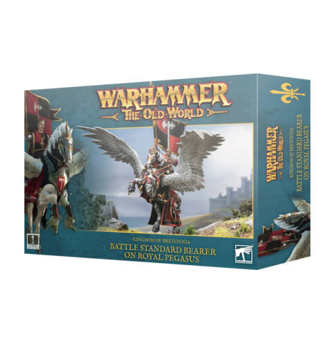 Armeestandartenträger auf Pegasus Warhammer The Old World Bretonia NEU