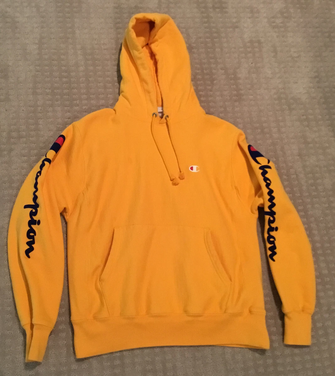 Champion hoodie deals reverse weave yellow