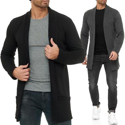 Redbridge Herren Cardigan Jacke Sweatjacke Sweater Sakko Pullover Long Cut  M3634