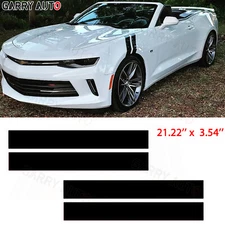 4pcs Glossy Black Car Hood Fender Racing Stripe Hash Mark Vinyl Decal for Chevy