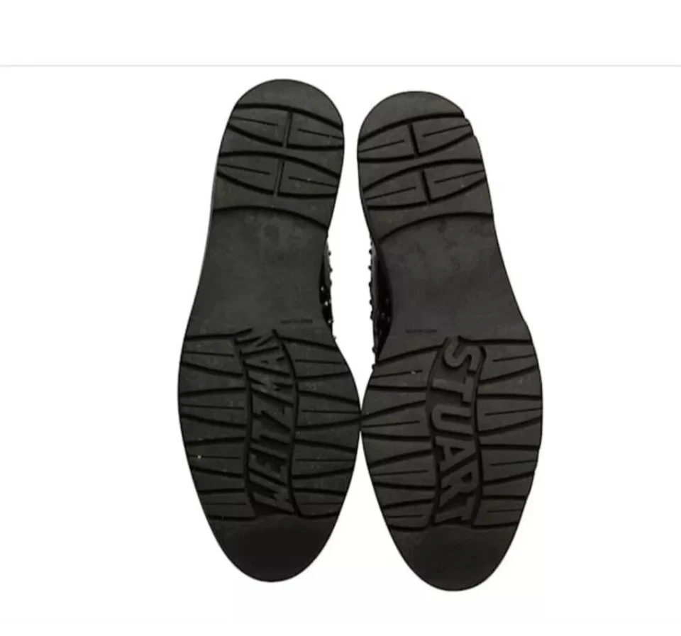 Stuart Weitzman charol negro encaje tachonado talla 8,5 excelente estado Foto 4 de 4