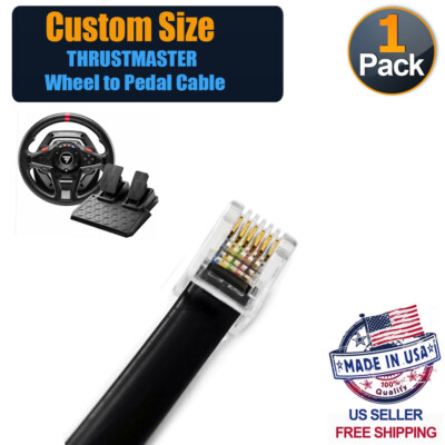 #ad #ad Custom Size Compatible RJ12 Black Cable for Thrustmaster Wheel to Pedal $9.98