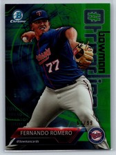 2018 Bowman Chrome Fernando Romero Rookie Green Refractor #/99 Trending RC