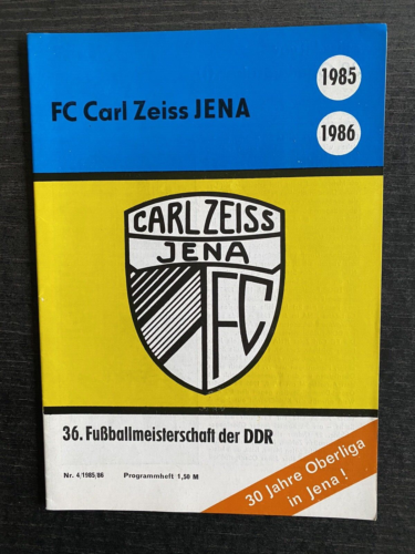 OL 85/86 FC Carl Zeiss Jena - Sonderheft zur Saison 1985/86 - 30 Jahre Oberliga - 第 1/13 張圖片