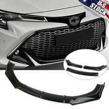 For Toyota For Corolla Hatchback Front Bumper Lip Splitter Spoiler Glossy Black