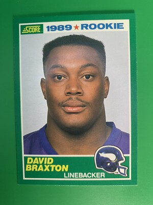 1989 Score David Braxton RC #256 Minnesota Vikings | eBay