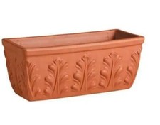 Vaso Terracotta Giardino Decorato Arredamento Cassetta Roma 32cm