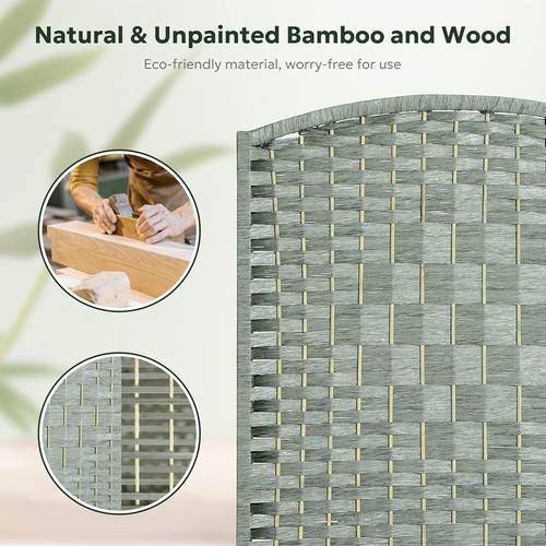 Room Divider 2-in-1 Room Divider 4/6 Panel for Room Separation Privacy Screen - Picture 5 of 38