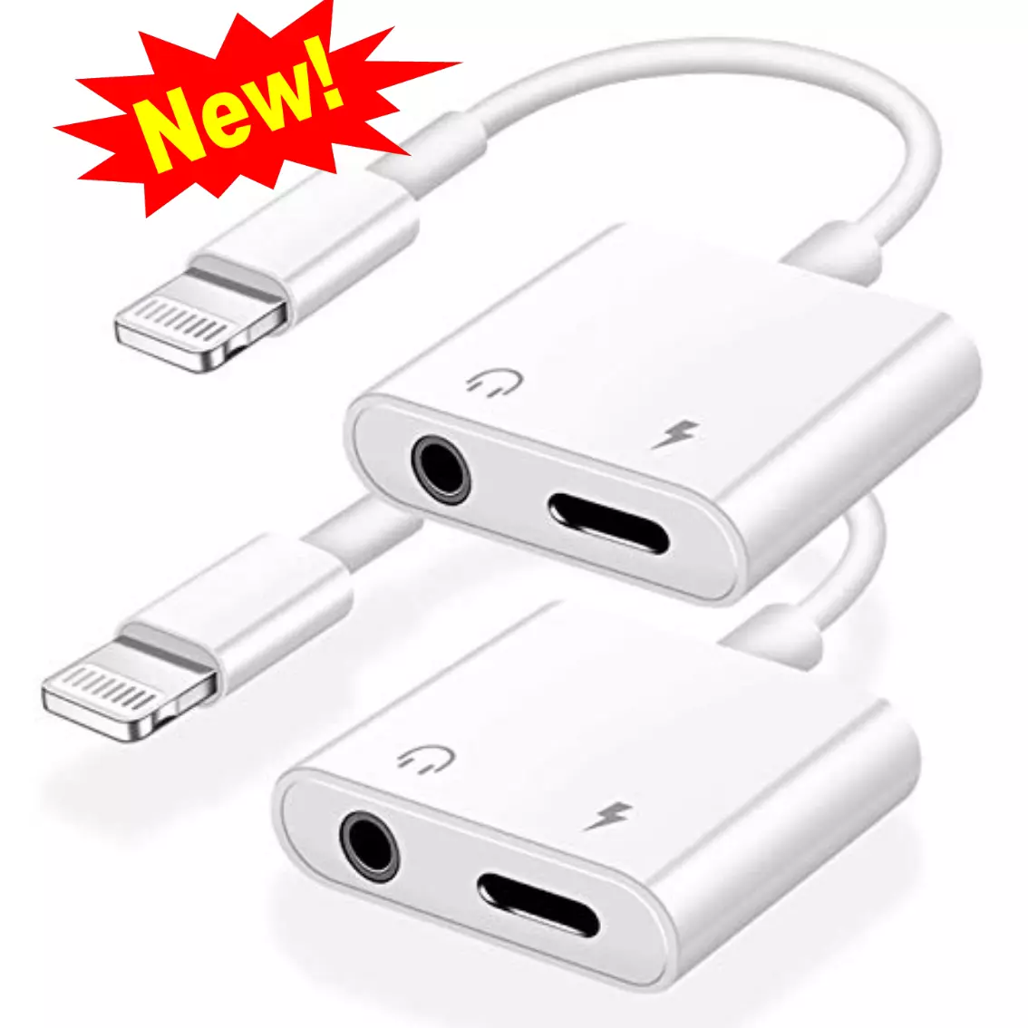 iPhone 7 Lightning Charge and Headphone Aux Adapter