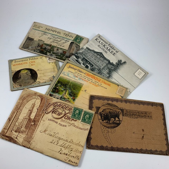 Lot of 5 Vintage Souvenir Postcard Folders/Booklets KY, TN, NY & IL eBay