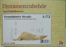 Grundplatte Straße , Dioramenzubehör , 1:72 , Vacu-Modellbausatz , R2 , *NEU*