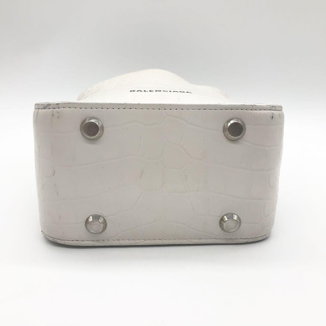 BALENCIAGA Tool 2.0 NS XS Crocodile-Embossed Handbag