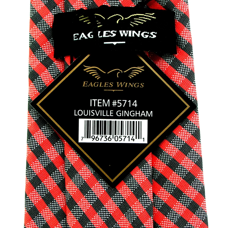 Corbata Louisville Cardinal para hombre con licencia universidad a cuadros roja Foto 2 de 3