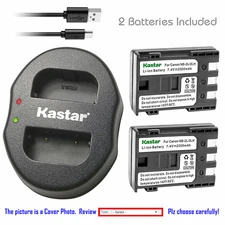 Kastar Battery Dual Charger for Canon NB-2L CB-2LW & Canon MD255 MD265 IXY DV3