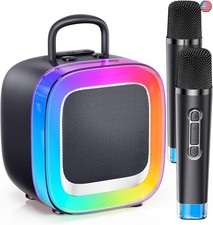 Kinglucky 2025 Upgrade Karaoke Machine, Portable Bluetooth Speaker with 2