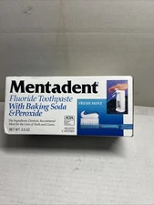 Vtg Mentadent Tartar Control Toothpaste w/ Dispenser 3.5 oz NOS Baking Soda New