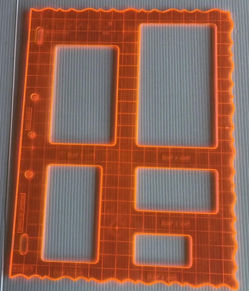 Fiskars Stencils Template Scrapbook Craft Shapes Borders Lot Set Of 4 Orange - image 4 of 4