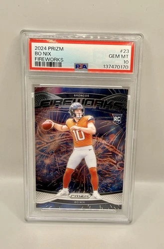 2024 Panini Prizm - Fireworks Bo Nix #23 (RC)