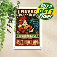 Funny Chicken Lady Tin Sign Sarcastic Poultry Farmhouse Metal Wall Plaque 8x12