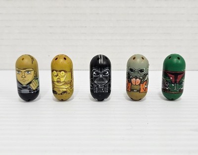 Mighty Beanz Star Wars Characters Ponda Baba Bobafett Darthvader Lot Of 5 2010