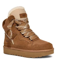 HOT UGG® Women's Highmel Suede and Mesh High Top Sneakers - Chestnut NEW WITH BO