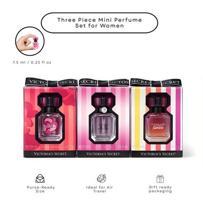 Victoria's Secret Bombshell Perfume Gift Set for Women Mini Trio Spray EDP...