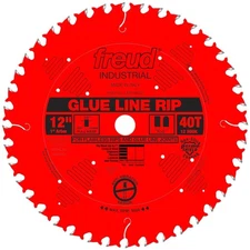 12 Inch Glue Line Ripping Blade TCG 40 Teeth High Performance Cutting Tool