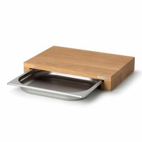 Continenta Schneidebrett Mit Schublade KüChenbrett Servierbrett Eiche 39 X 27 Cm