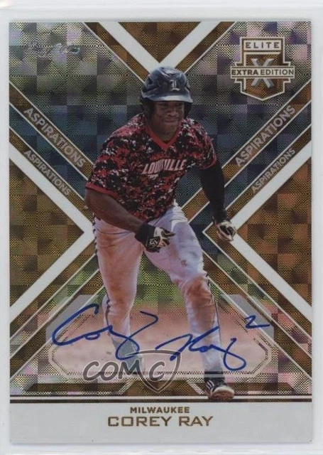 2016 Panini Elite Extra Edition Aspirations Gold 1/1 Corey Ray #5 Autogramm 05neu
