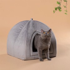 Cat Bed for Indoor Cats, 2-in-1 Cat House Pet Supplies for Large Cat or Small...