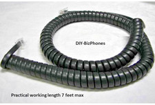 2-Pack Charcoal Black 12Ft Atcom Phone Handset Cord Rainbow 3 3s 4 Curly